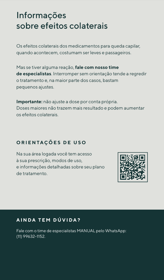 Informações sobre efeitos colaterais